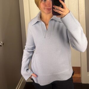 Banana republic CASHMERE RUGBY SWEATER POLO XS in Skating Rink Blue